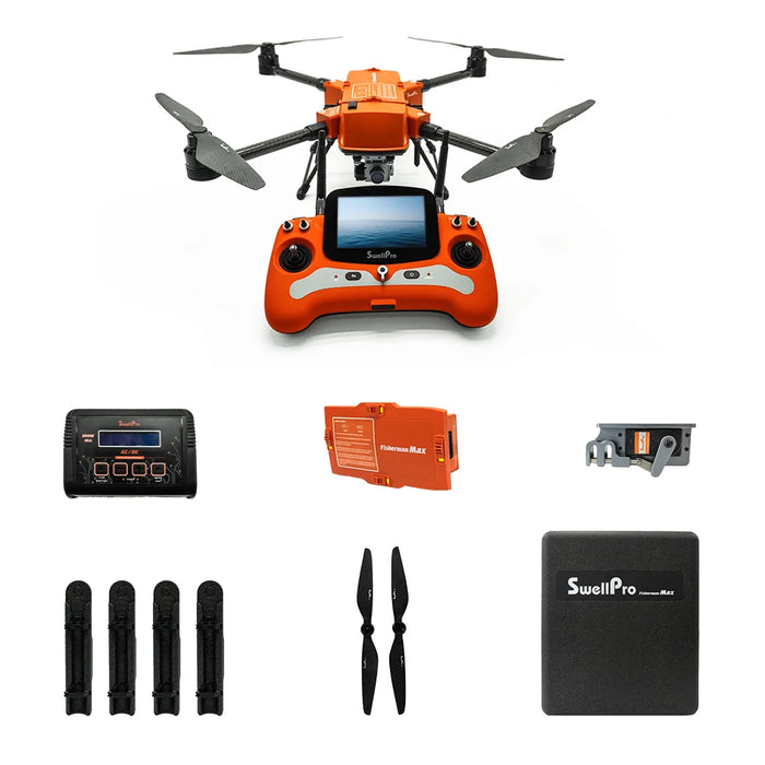 New SwellPro Fisherman Max FD2 Fishing Drone with Dual Bait Dropping, Camera, and Remote ID Module