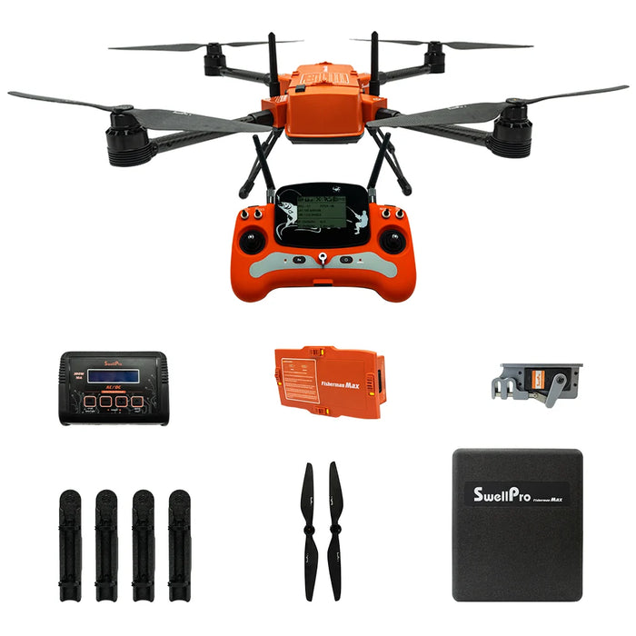 New SwellPro Fisherman Max FD2 Fishing Drone with Dual Bait Dropping, Camera, and Remote ID Module