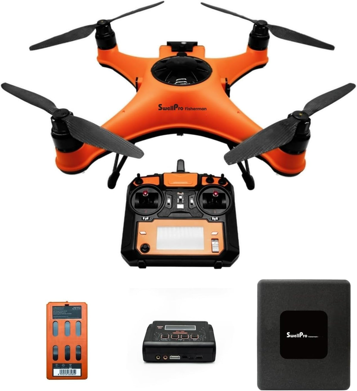 SwellPro Fisherman FD1+ Waterproof Fishing Drone with Dual Bait Release and Remote ID module (No Camera)