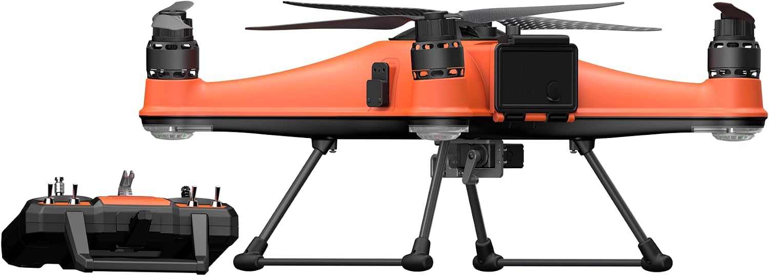 SwellPro Fisherman FD1+ Waterproof Fishing Drone with Dual Bait Release and Remote ID module (No Camera)